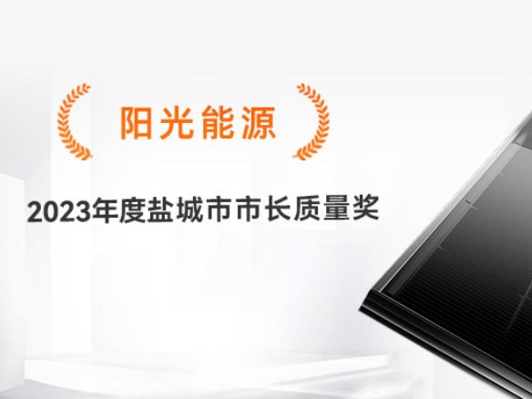 高光时刻 | 专心致“质”！阳光能源获评2023年度盐城市市长质量奖